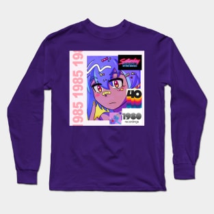 Retro Vaporwave 80s anime aesthetic Long Sleeve T-Shirt